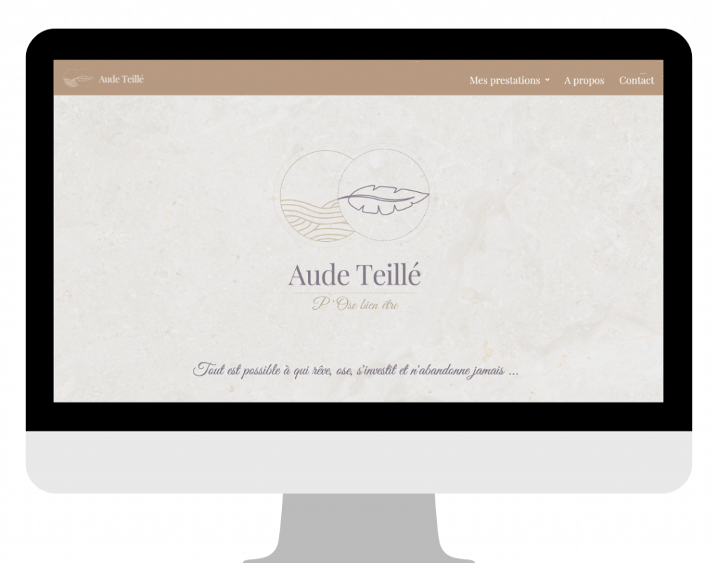 Visuel réalisation site internet Aude teillé